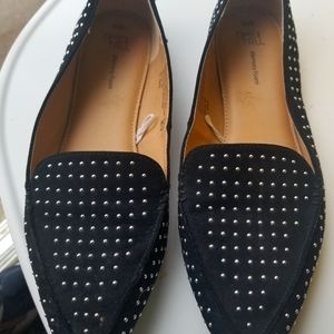 Suede Studded Flats